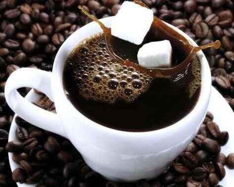 Натуральный кофе с молоком и 1 ложкой сахара - калорийность