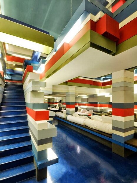 Лего - это еще и интерьер  Moha кафе с стиле лего